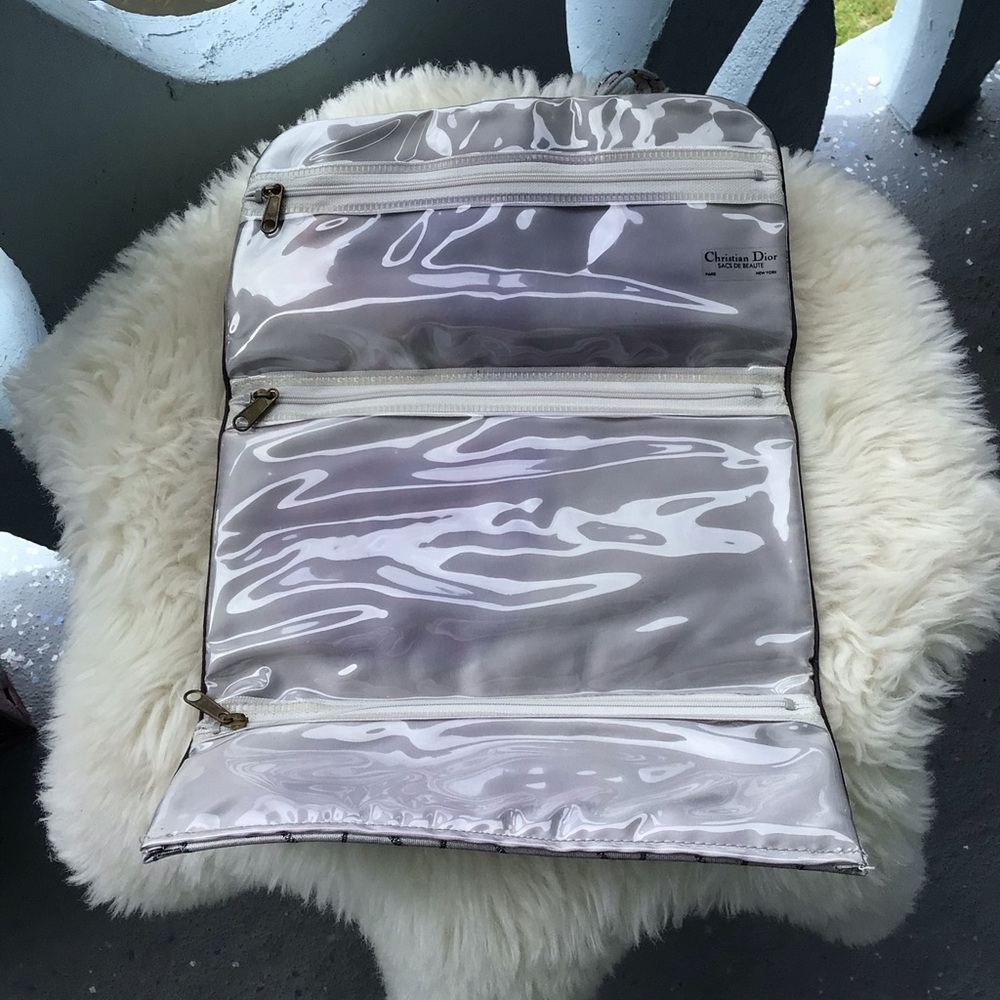 Christian Dior Sacs de Beaute Jacquard Silk Honeycomb Foldover Travel Bag - Picture 5 of 10